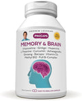ANDREW LESSMAN Memory &amp Brain 180 Capsules – Naturally Supports Brain Memory and Mental Acuity. with Ginkgo Biloba Ashwagandha Bacopa Curcumin Ginseng B-Complex Vitamin D3