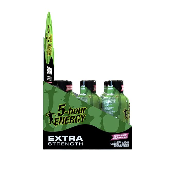 5-hour ENERGY Shot Extra Strength Strawberry Watermelon 1.93 Ounce 12 Pack