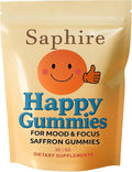 Gummies – Calm &amp Focus Support Gummies Sugar-Free Saffron Chews with Passion Flower &amp Chamomile Daily Mood Balance Supplement 60 Count(30-Day Supply).(1)