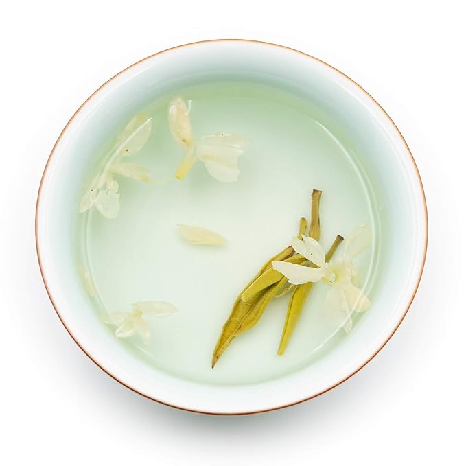 Oriarm 2025 Bi Tan Piao Xue Jasmine Tea Loose Leaf 900g (Pack of 2) - Chinese Mao Feng Green Tea with Jasmine Flowers - Yuqian 1st Grade