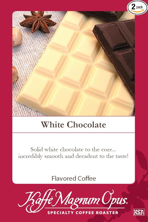 Kaffe Magnum Opus White Chocolate Whole Bean Coffee Freshly Roasted 2 Count of 5 lb 10 Pounds Gourmet Coffee for Chefs
