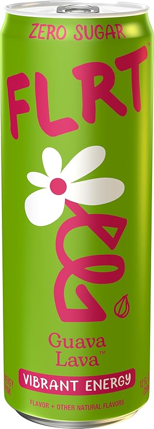 FLRT Energy Guava Lava Clean Energy Energy Drink 12 Fl Oz (Pack of 12)