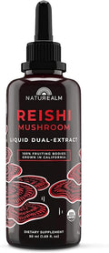 Naturealm Reishi Mushroom Liquid Tincture Supplement – Promotes Calmness Immune Support &amp Sleep Aid Vegan Non-GMO – Organic Fruiting Bodies 1 Month Supply