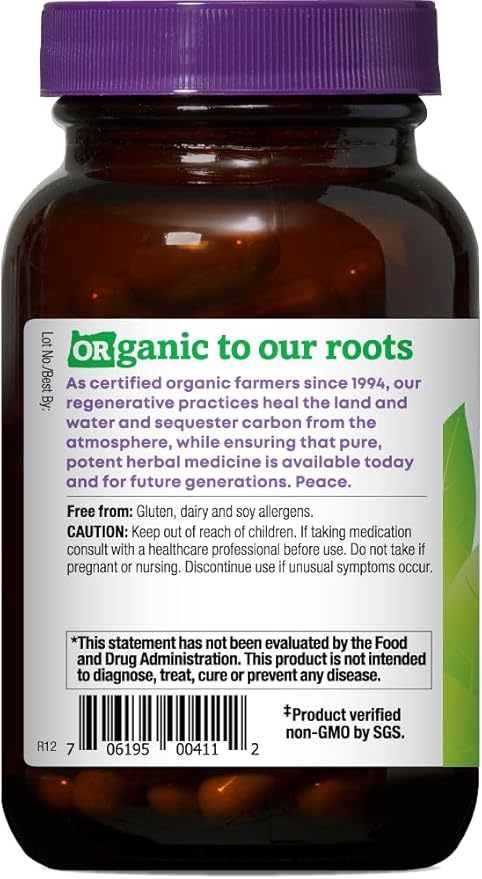 Oregon's Wild Harvest Organic Holy Basil Herbal Supplement 60 Count