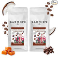Barnie's Coffee Santa's Mocha Christmas Ground Coffee with Coconutty Caramel Mocha Flavor Medium Roasted Arabica Coffee Beans 12 oz Bag (Pack of 2)