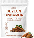 LIRAE Ceylon Cinnamon Soft Gels - 300 Softgels with Mct Oil Extra Strength Cinnamon Supplements Antioxidant Support Non-GMO Gluten Free (1)