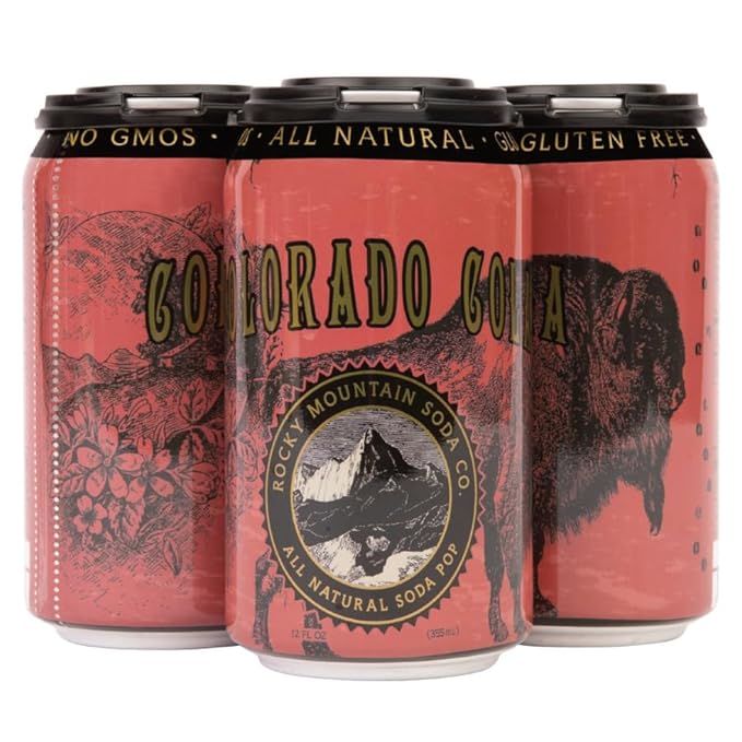 Rocky Mountain Soda Colorado Cola Can 4 Pack 48 fl oz (Pack of 6)