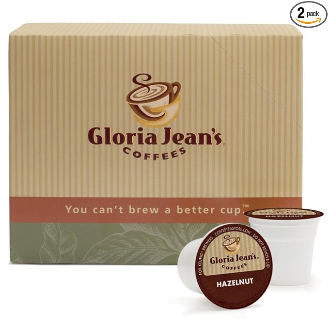 Gloria Jean's Coffees Hazelnut Coffee K-Cup Portion Pack for Keurig K-Cup Brewers 24-Count (Pack of 2)