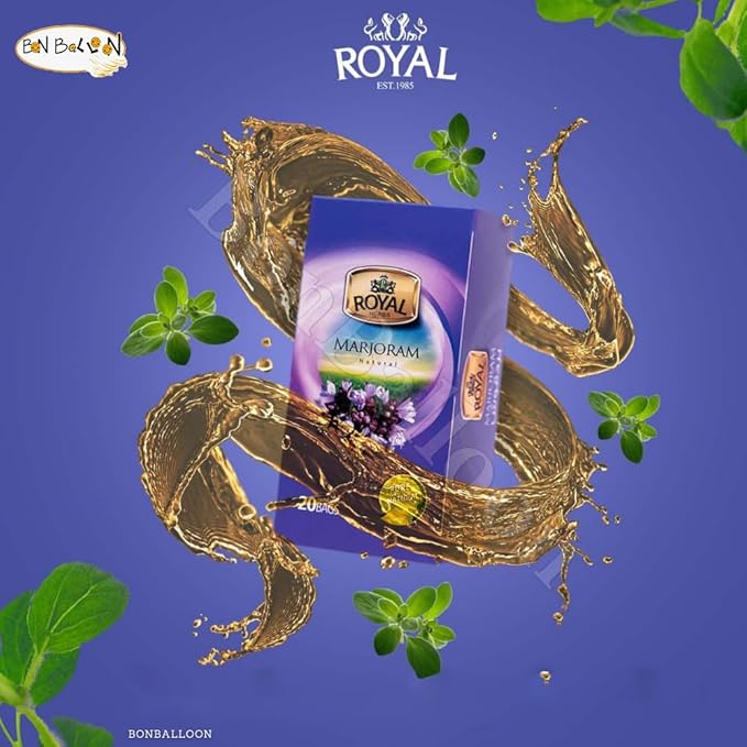 Royal Tea Egyptian Marjoram Tea Bags Natural Flavor Herbal Flower No Caffeine No Artificial Flavors No Additives Traditional Spice 80 Tea Bags