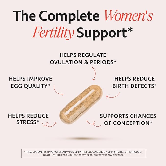 Freshly Moms Ayurvedic Fertility Supplements for Women | Support Ovulation | Conception for Women | Egg Quality | Maca Root Vitex &amp Vitamins | Vegan | 90 Capsules - OSH Wellness