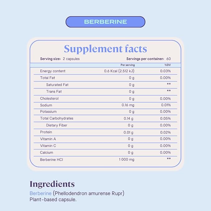 B-FIT Berberine 1000mg Supplement 120 Vegan Capsules 500mg Pure Berberine Extract per Capsule Non-GMO Sugar-Free and Gluten-Free