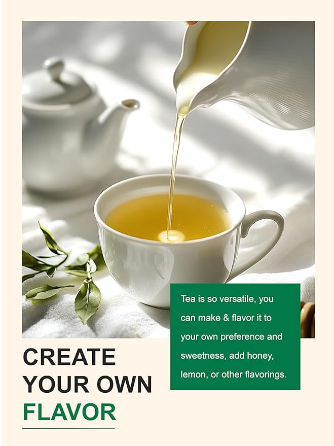 TeeLux Decaf Green Tea CO2 Decaffeinated Green Tea Loose leaf Delicate &amp Smooth Flavor 7oz
