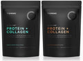 Tropeaka Collagen Protein Powder for Smoothies &amp Shakes - 2 Pack - Chocolate &amp Vanilla - Clean Protein &amp Marine Collagen Peptides for Skin Hair &amp Nails Dairy Free Gluten Free Non-G