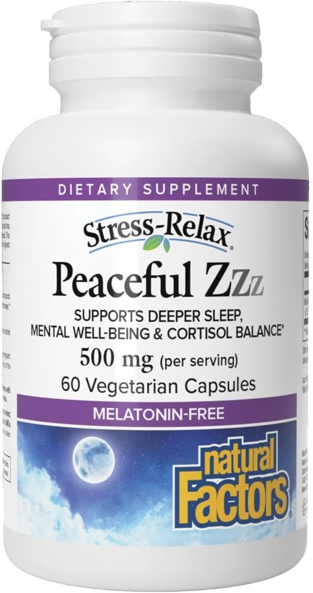 Natural Factors Stress-Relax® Peaceful Sleep 60 Vegetarian Capsules