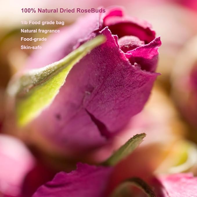 OneDove Dried Rose Petals and Rose Buds -1 Pound Food grade - Use in Tea Baking Making Water essential oil Wedding Confetti