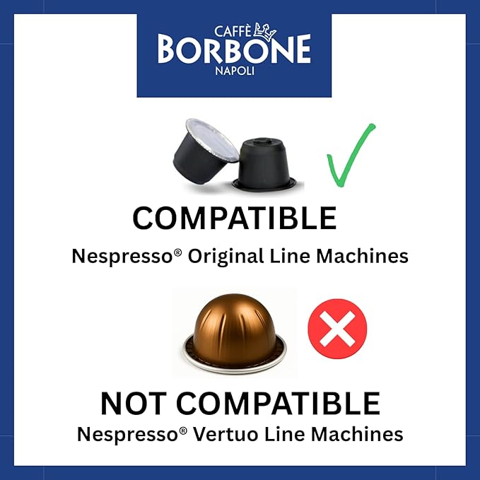 Caffè Borbone Green Blend Decaffeinated Nespresso Compatible Espresso Coffee Pods 100 Count Espresso Pods