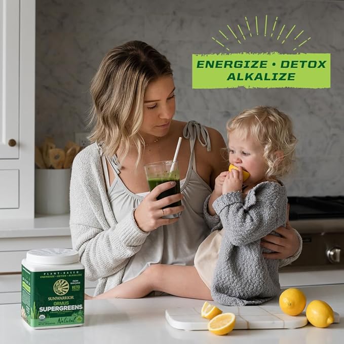Organic Greens Powder Superfood Complex | Organic Super Greens Powder from Raw Juice with Probiotics Moringa Leaf &amp Electrolyte Minerals | Vegan Non-GMO No Added Sugar (Mint 45 Servings)