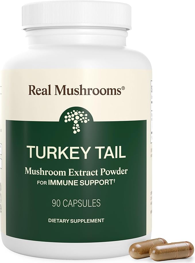 Real Mushrooms Turkey Tail Capsules – Organic Mushroom Extract for Wellness &amp Daily Rhythm – Vegan Non-GMO No Fillers Turkey Tail Extract – 90 Count Mushroom Supplement