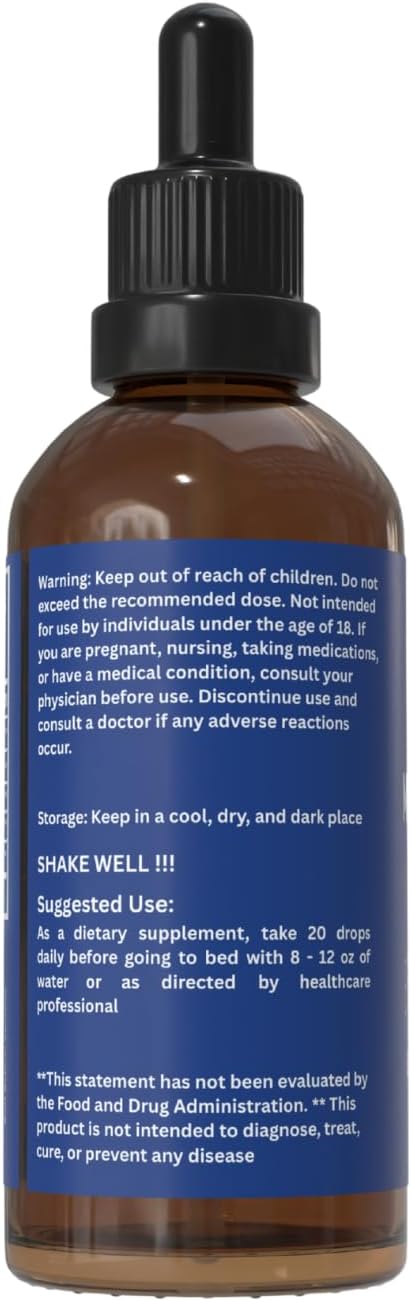 Melatonin Drops 6mg with L-Theanine Vitamin B6 B12 &amp D3 – Berry Flavor Sleep Support Fast-Acting Liquid Melatonin 4 fl oz (120mL) Natural Nighttime Relaxation Formula