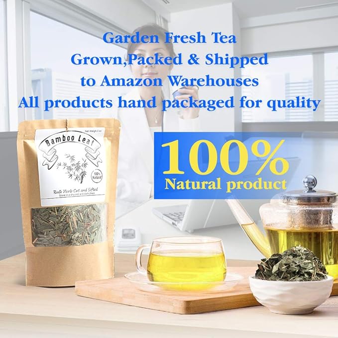 EidolonGreen [China Medicinal Herb] Bamboo leaves tea Organic Bamboo Leaf Tea  (DanZhuYe/淡竹叶/댓잎 티백 차) Chinese Herbal Dried Loose Leaves (3 Ounce (Pack of 1))
