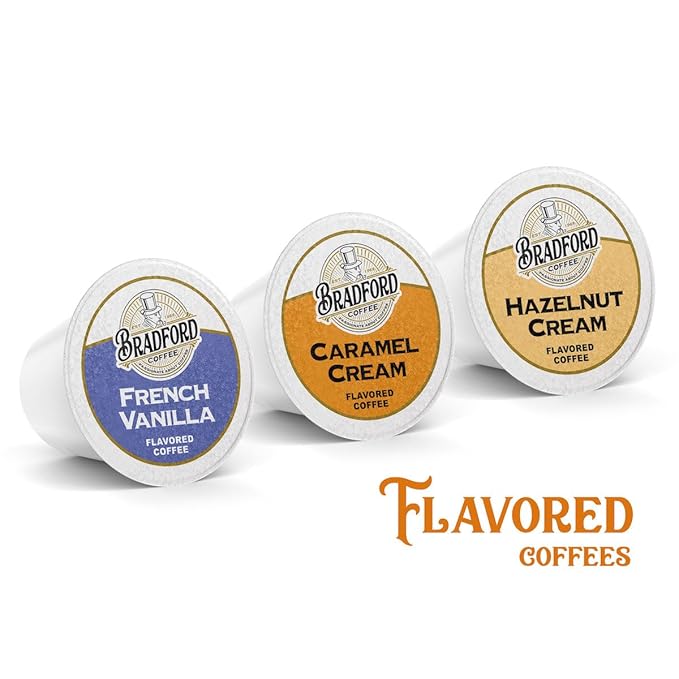 100ct Variety Pack for Keurig K-cups® 8 Assorted Single Cup Sampler 20% more coffee per cup by Bradford Coffee