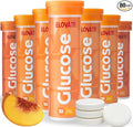 ELOVATE Fast Acting Glucose Tablets Peach Flavor – Raise Low Blood Sugar 15g Per Serving Chewable Gluten Free – 8 Tubes (80 Count)