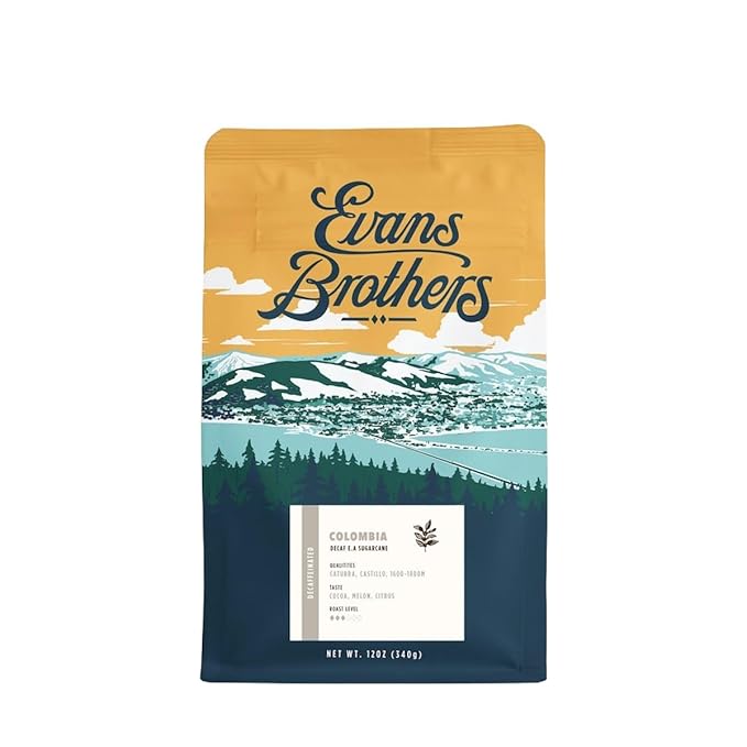 Decaf Colombia - Roasted by Evans Brothers Coffee - Whole Bean Coffee - 5 Pound Bag