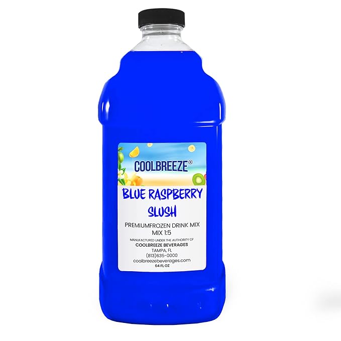 Cool Breeze Beverages Ready to Use Slush Mix Blue Raspberry 1/2 gal
