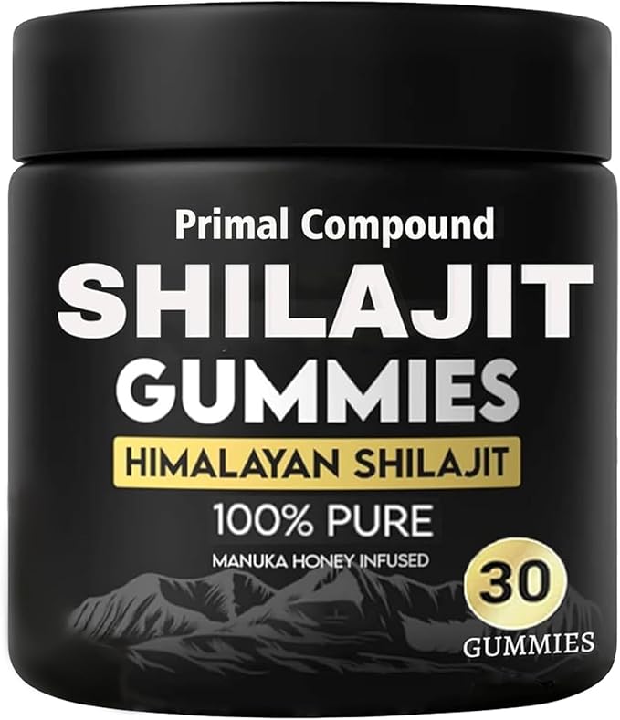 Primal Compound Shilajit Gummies Rich in Trace Minerals and Fulvic Acid Non-GMO Boost Energy and Immunity - 30 Gummies