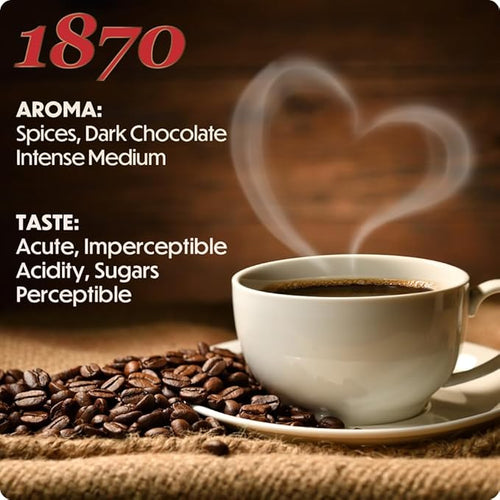 1870 by Caffè Barbera: Hesperia Premium Whole Bean Roasted Coffee 4 Bean Blend from Indonesia and Brazil Roasted in Italy by a Single Family over 150 years and 6 Generations (since 1870) 2.2lb / 1k