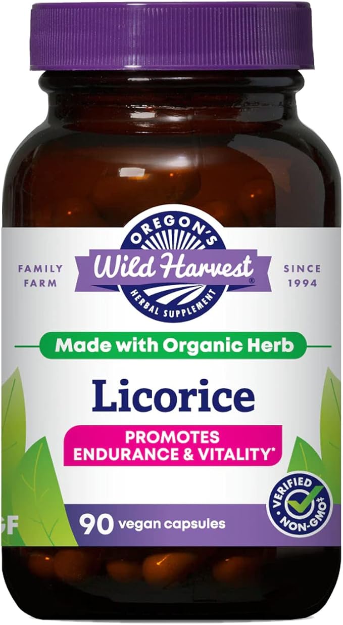 Oregon's Wild Harvest Organic Licorice Root Capsules 90 Count