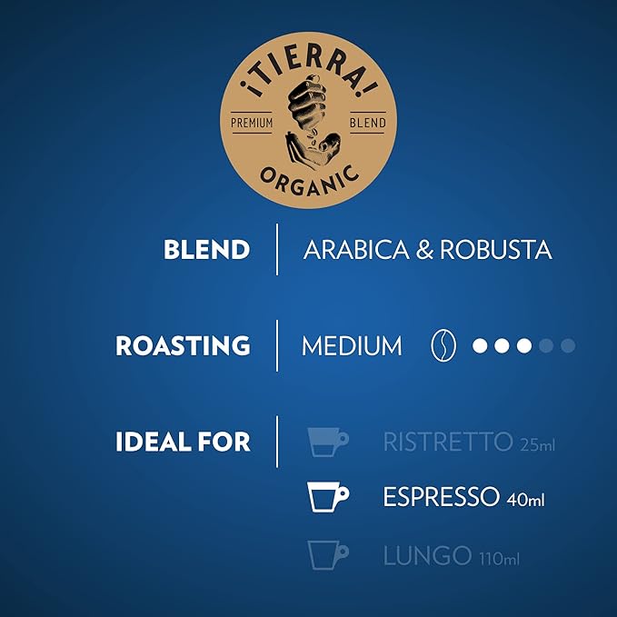 Lavazza TIERRA AMAZONIA USDA ORGANIC Espresso Aluminum Capsules Compatible- Nespresso Original MachinesMedium Roast 100% ArabicaRound &amp Balancedchocolate &amp caramel Intensity 8 of 13(Pack of