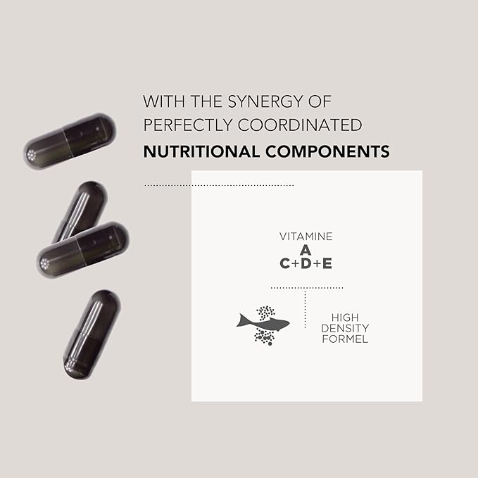 Caviar Collagen Capsules - Beauty Supplement with 2000 mg Marine Collagen Peptides Caviar Extract and Vitamin Complex