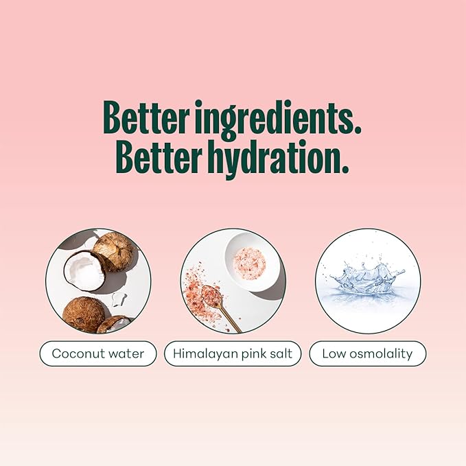 NOOMA - Hydrating Sports Drink - Electrolyte Drink with Organic Coconut Water - Organic &amp No Added Sugars - Rapid Hydration - 30 Calories &amp 505mg Electrolytes - Watermelon Lime - 12 Pack (16.9