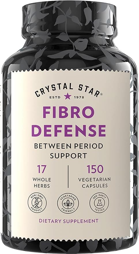 Crystal Star Fibro Defense 150 Capsules - 17 Whole-Herb Blend - Natural Herbal Supplement Capsles for Women - Vegetarian Non GMO