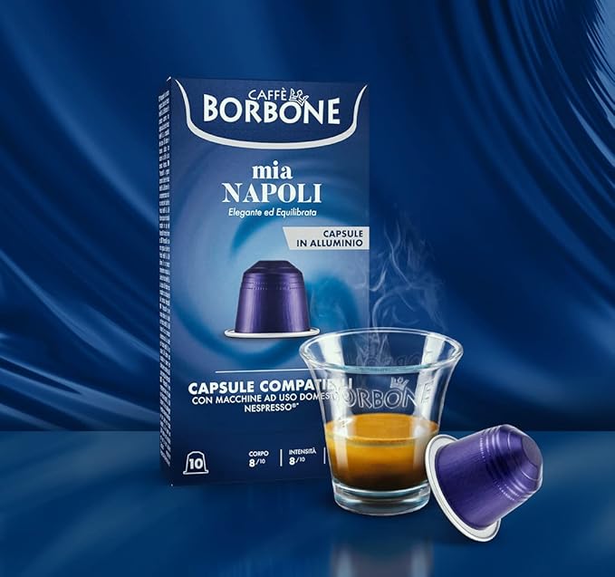 Caffè Borbone Mia Napoli Aluminum Capsules Compatible with Nespresso Original Machines Medium Roast 100 Count