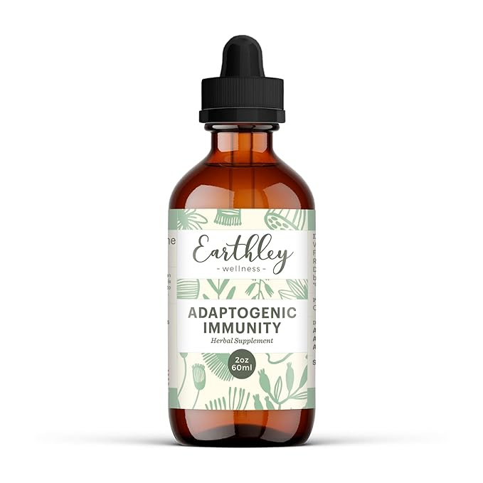 Earthley Wellness Adaptogenic Immunity Support Immune Health All Year Round Nutritional Support for A Healthy Body Zero Added Flavors Colors Sugars or Allergens (2oz)