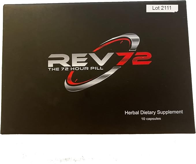 Rev72 XL ~ Powerful 72hr Natural Male Stimulant (10 Pack)