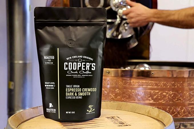 Espresso Ground Coffee Beans | Brazilian Strong Smooth &amp Creamy Medium Dark Roast Single Origin Coffee 12 oz Bag By The Master Roasters Of Cooper's Cask Coffee Coffee