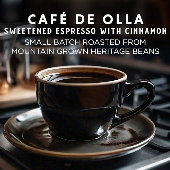 Oriente Sweetened Espresso with Cinnamon Coffee Pods 50 ct Dark Roast Flavored Cuban Inspired Coffee in Single Serve Pods - 100% Arabica Beans Compatible with Keurig K Cups Maker