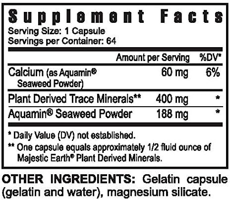 Youngevity Ultimate Mineral Caps™ - 70+ Essential Full Spectrum Trace Minerals - Nutrient-Dense Derived from Humic &amp Aquamin Seaweed (64 Capsule - 2 Pack)