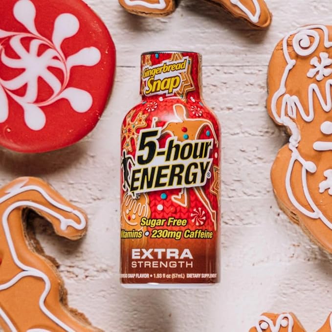 5-hour ENERGY Extra Strength Holiday Flavors Variety Pack1.93 Fl Oz (18 Count) Pumpkin Spice Cranberry Lime Gingerbread Snap