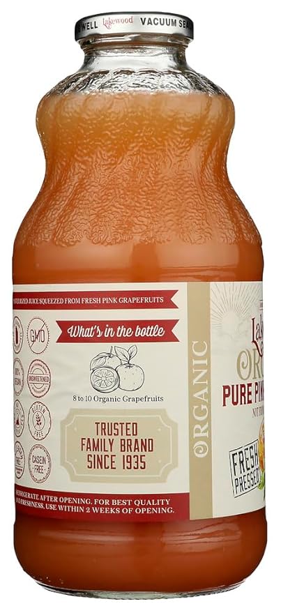Organic Pink Grapefruit Juice (Pack of 12)