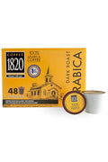 Café 1820 Classic Ground Coffee Cups Premium Costa Rican Dark Roast 100% Arabica Compatible with Keurig Machines 48 Pods