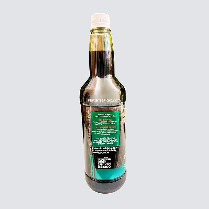 El Michoacano Maguey Juice REFORZADO with Dandelion Y 8 PLANTS more| Jugo de Maguey Reforzado con Diente de leon y 8 plantas mas 33 oz (1 LT) Tonic Drink Dietary Supplement