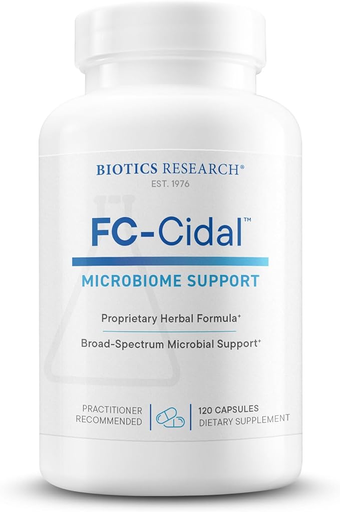 Biotics Research FC Cidal™ Herbal Blend Complete GI Gut Health for Women &amp Men- 500 mg/Serving - 7 Herbs Proprietary Blend Supplement Supports Healthy GI Function and Microbial Balance 120 Capsule