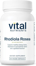 Vital Nutrients Rhodiola Rosea - Rhodiola Supplement for Healthy Energy Memory and Stress Support - Gluten Dairy Soy Free - Non-GMO - 60 Capsules