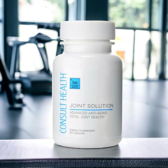 Consult Health Joint Solution Advanced Total Joint Health Dietary Supplement for Relief Curcumin C3 Complex Turmeric for Maximum Flexibility UC Type II Collagen Hyaluronic Acid 30 Capsules