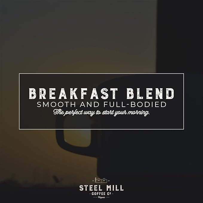Steel Mill Coffee Co. - Breakfast Blend - Ground Coffee - Medium Roast - Regular - 100% Arabica Beans - 2 lb Bag