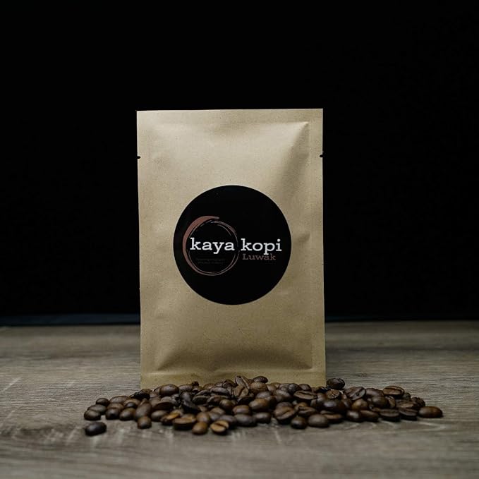 Premium Kaya Kopi Luwak From Indonesia Wild Palm Civets Arabica Coffee Beans 16 Ounce Medium Roast Whole Bean